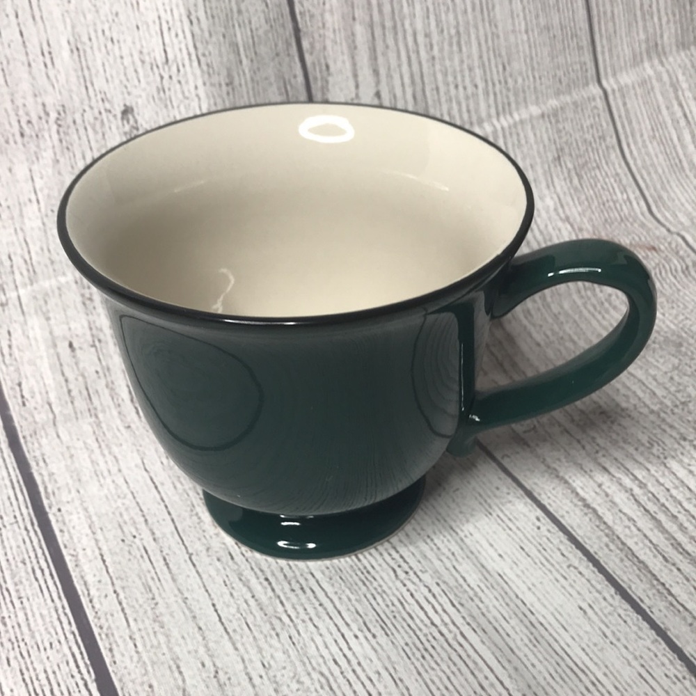 Gibson Everyday Green Pedestal Coffee Tea Mug